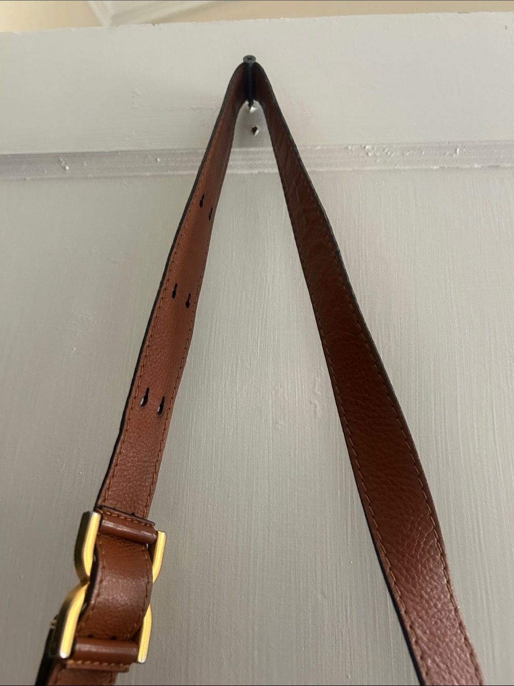 Chloé Tan Leather Marcie Saddle Crossbody Bag - Picture 9 of 14